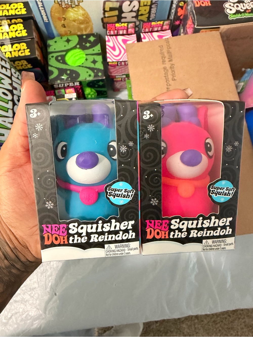 Squisher The Reindoh - Blue and Pink